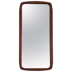 Larger size teak framed mirror, Denmark 1960's