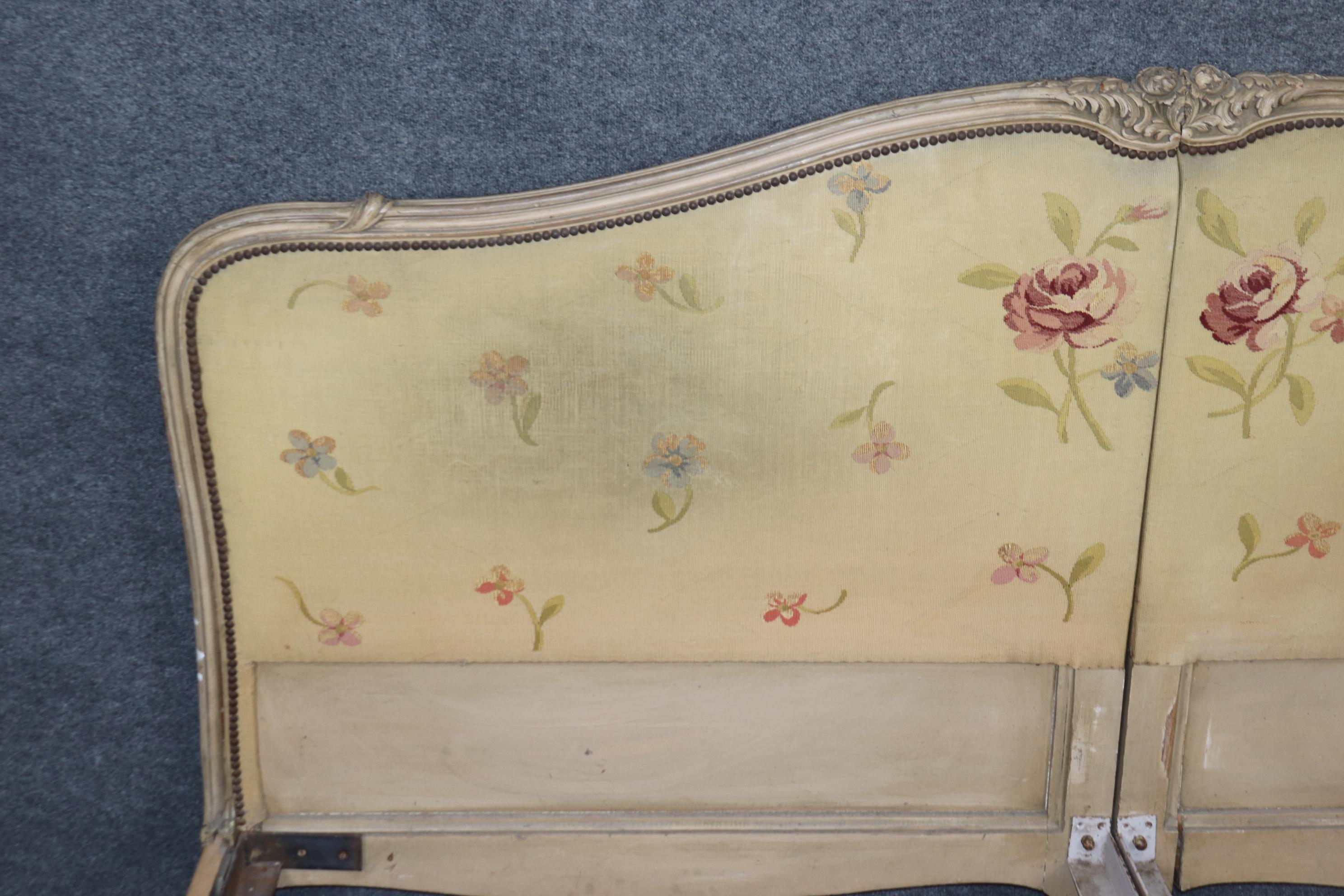 Larger-than-King Size French Folding Antique Carved Louis XV Bed Circa 1920 For Sale 2