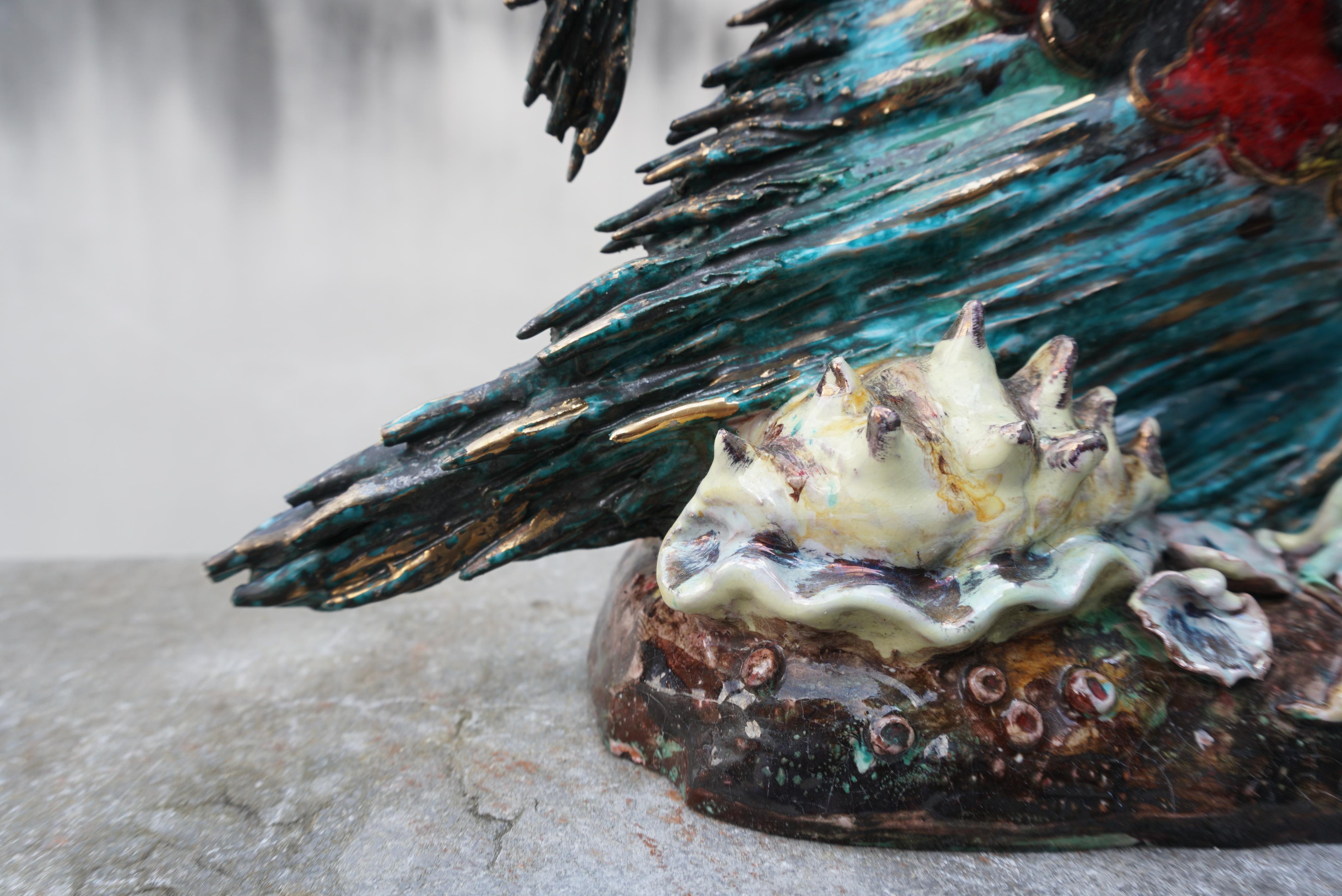 Lampada a forma di pesce più grande della vita di E. Pattarino per Marbro in vendita 7