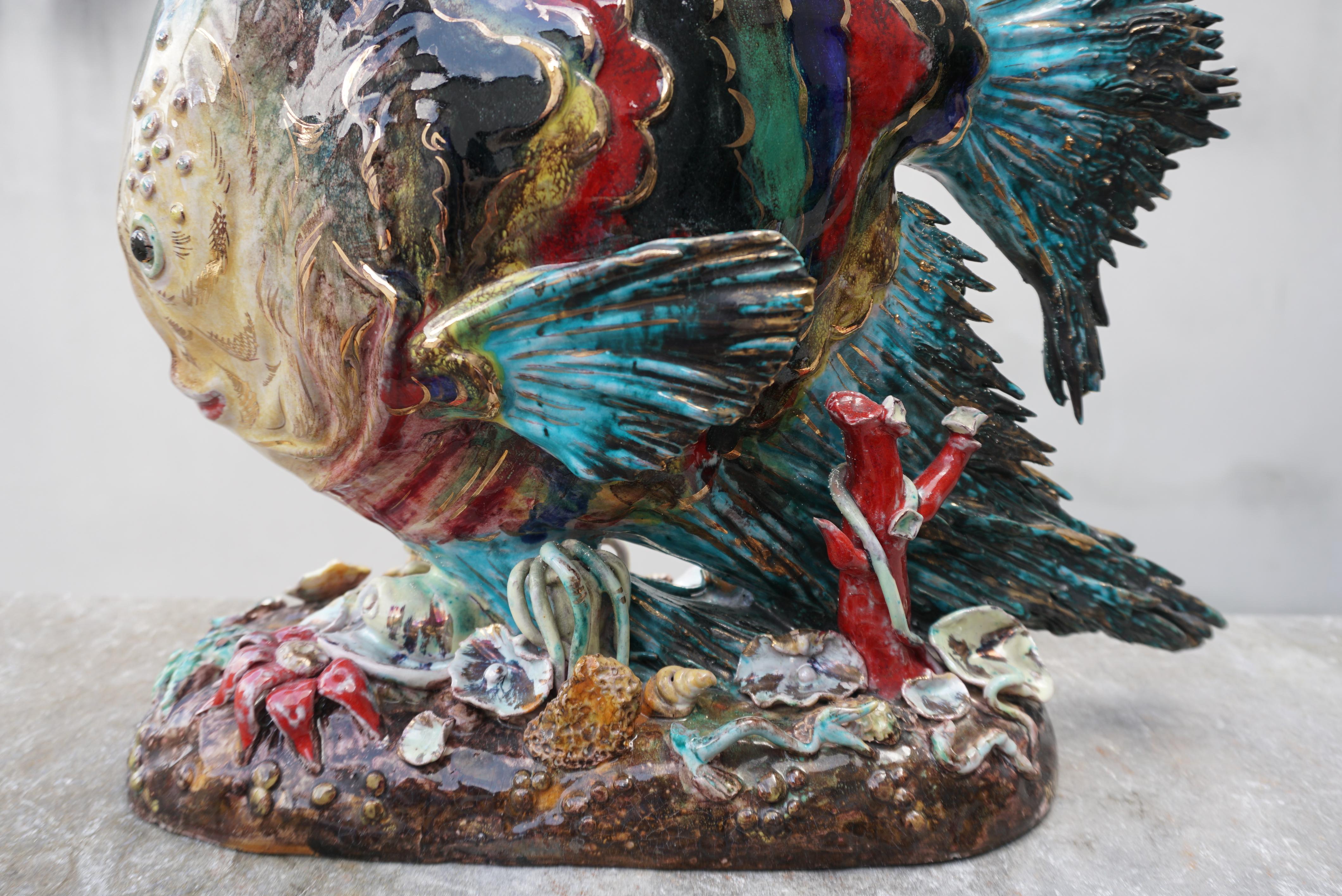 Lampada a forma di pesce più grande della vita di E. Pattarino per Marbro in vendita 8