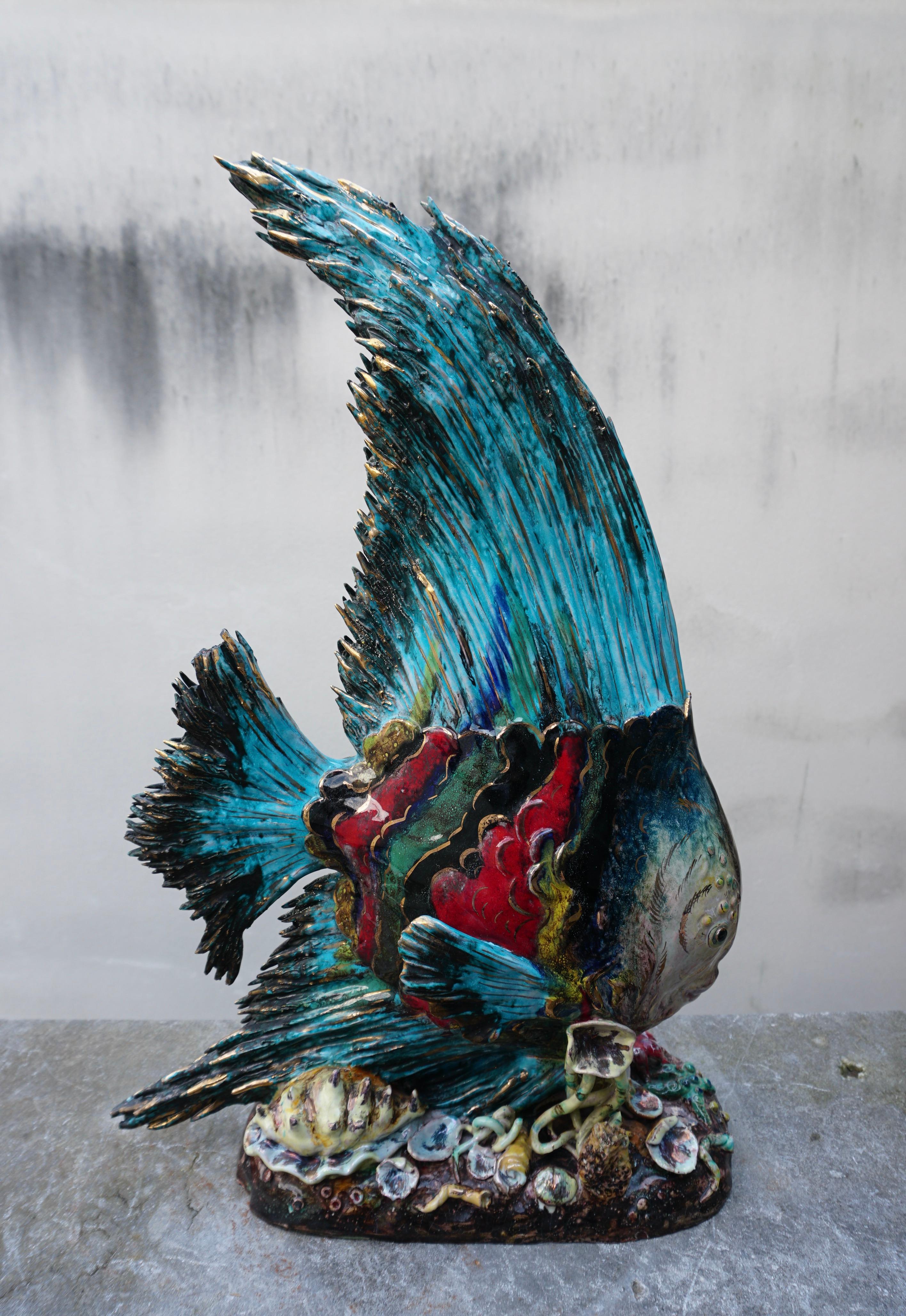 Lampada a forma di pesce più grande della vita di E. Pattarino per Marbro In condizioni buone in vendita a Antwerp, BE