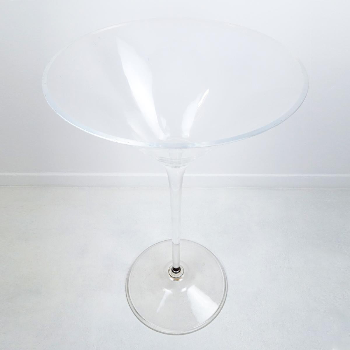 Dutch Larger Than Life Mid-Century Modern Cocktail Glass Made of Plexiglass