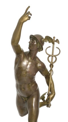 Larger Than Lifesize Grand Tour Bronze Mercury Statue After Giambologna