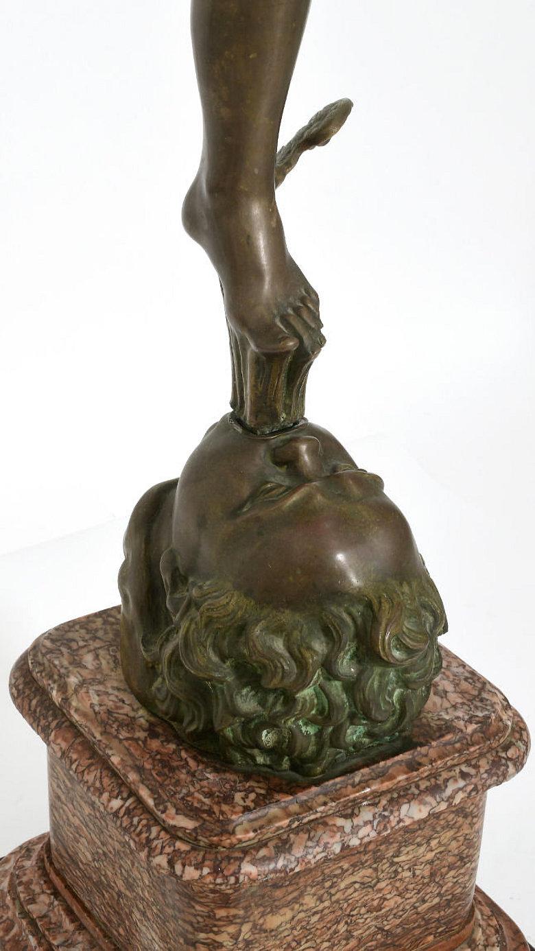 Neoclassico Statua di Mercurio in bronzo del Grand Tour a grandezza naturale dopo Giambologna