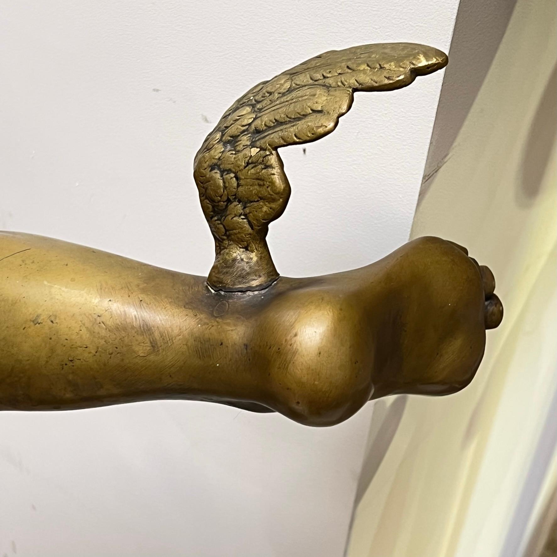 Großer als lebensgroße Grand Tour Bronze-Quecksilberglasstatue Mercury-Statue nach Giambologna im Angebot 1