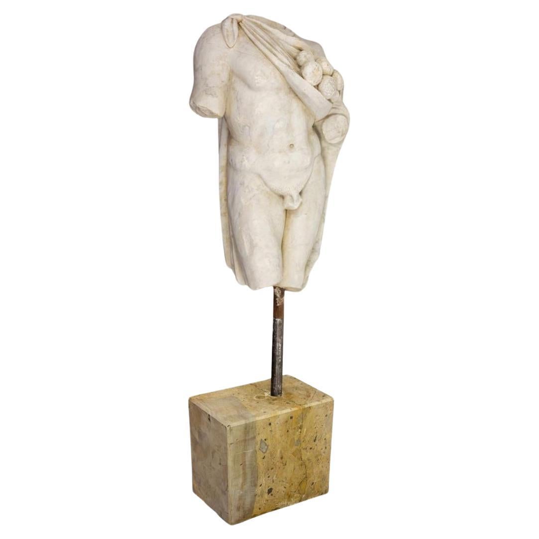 Larger Then Lifesize Marble Sculpture of Roman Male Torso