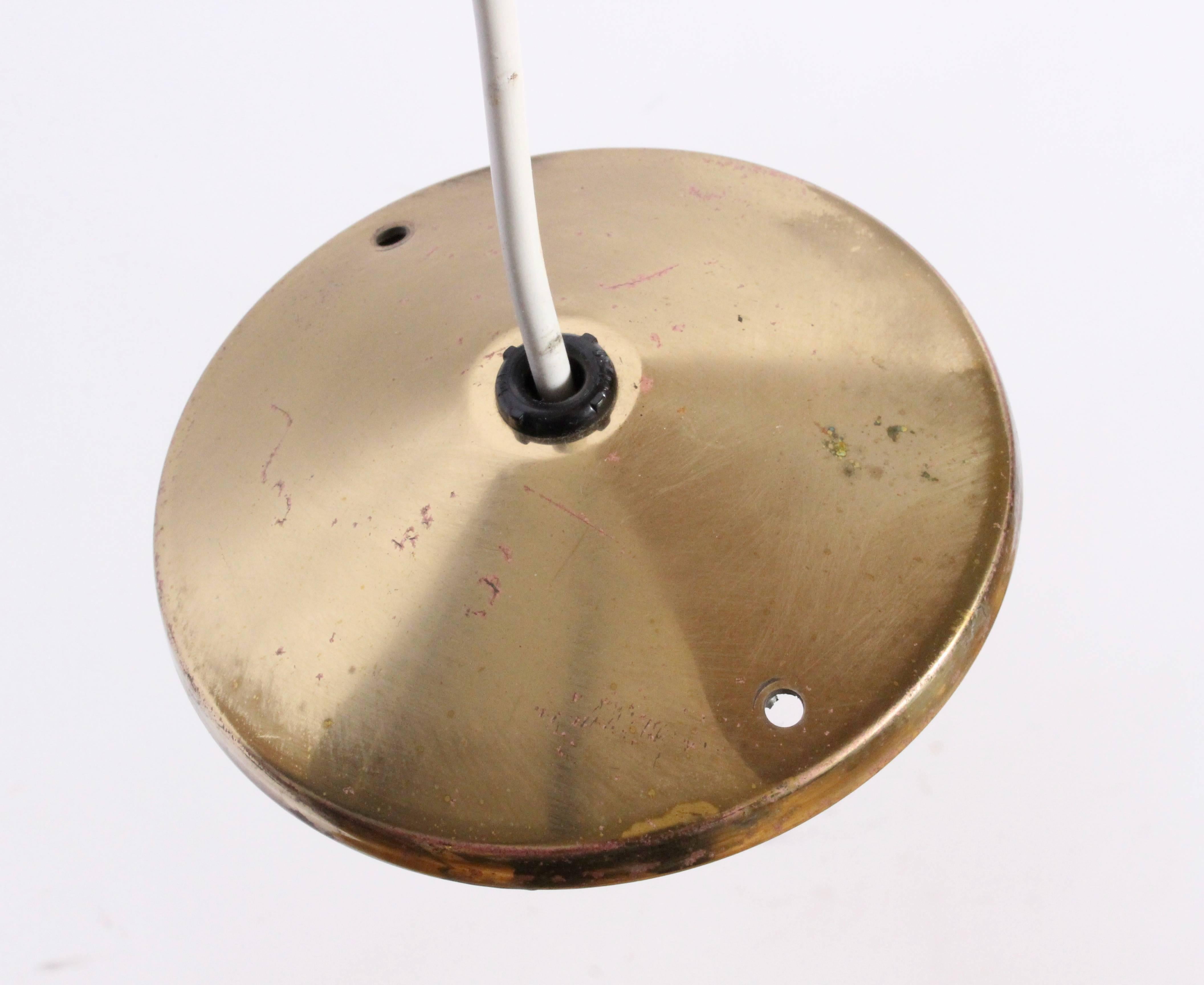 American Larger Yasha Heifetz for Rotaflex Neutral Two-Tone Saucer Hanging Pendant