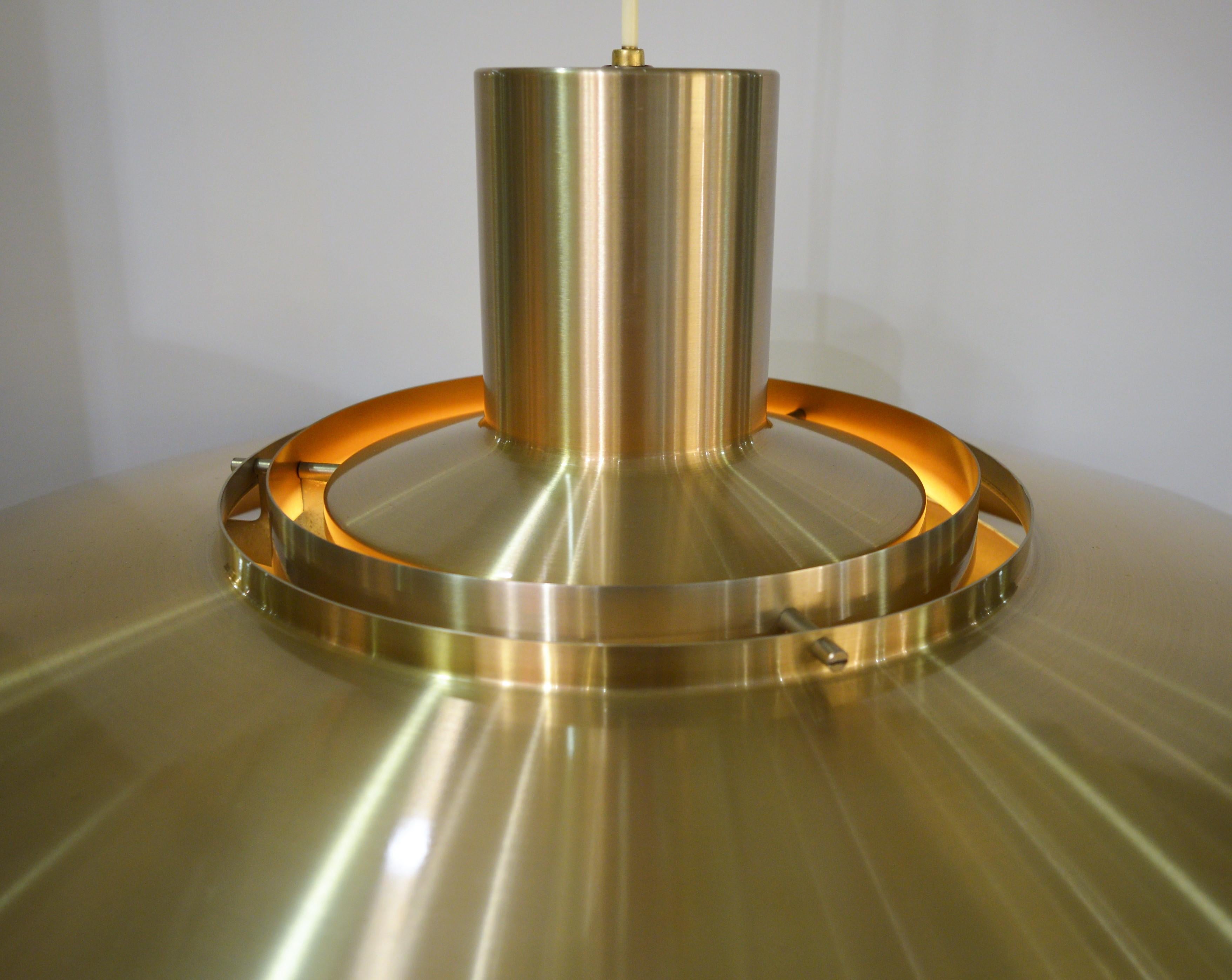 Mid-Century Modern Largest Diameter Metal Pendant Light by Jørgen Kastholm & Preben Fabricius