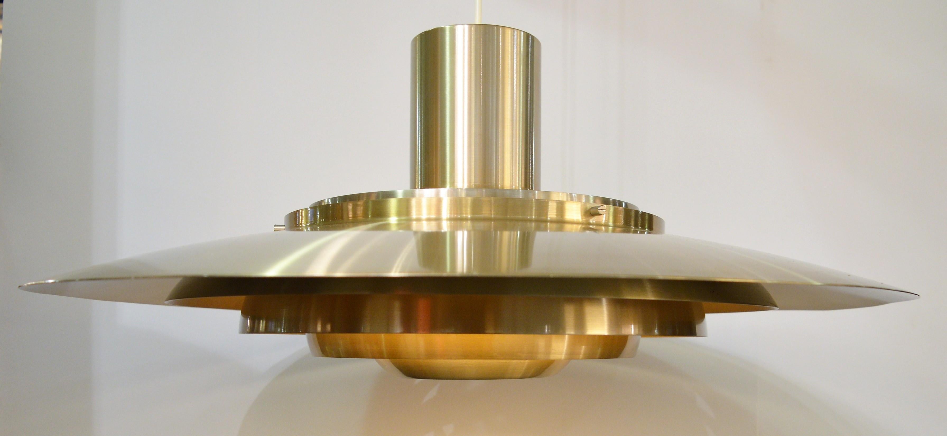 Mid-20th Century Largest Diameter Metal Pendant Light by Jørgen Kastholm & Preben Fabricius