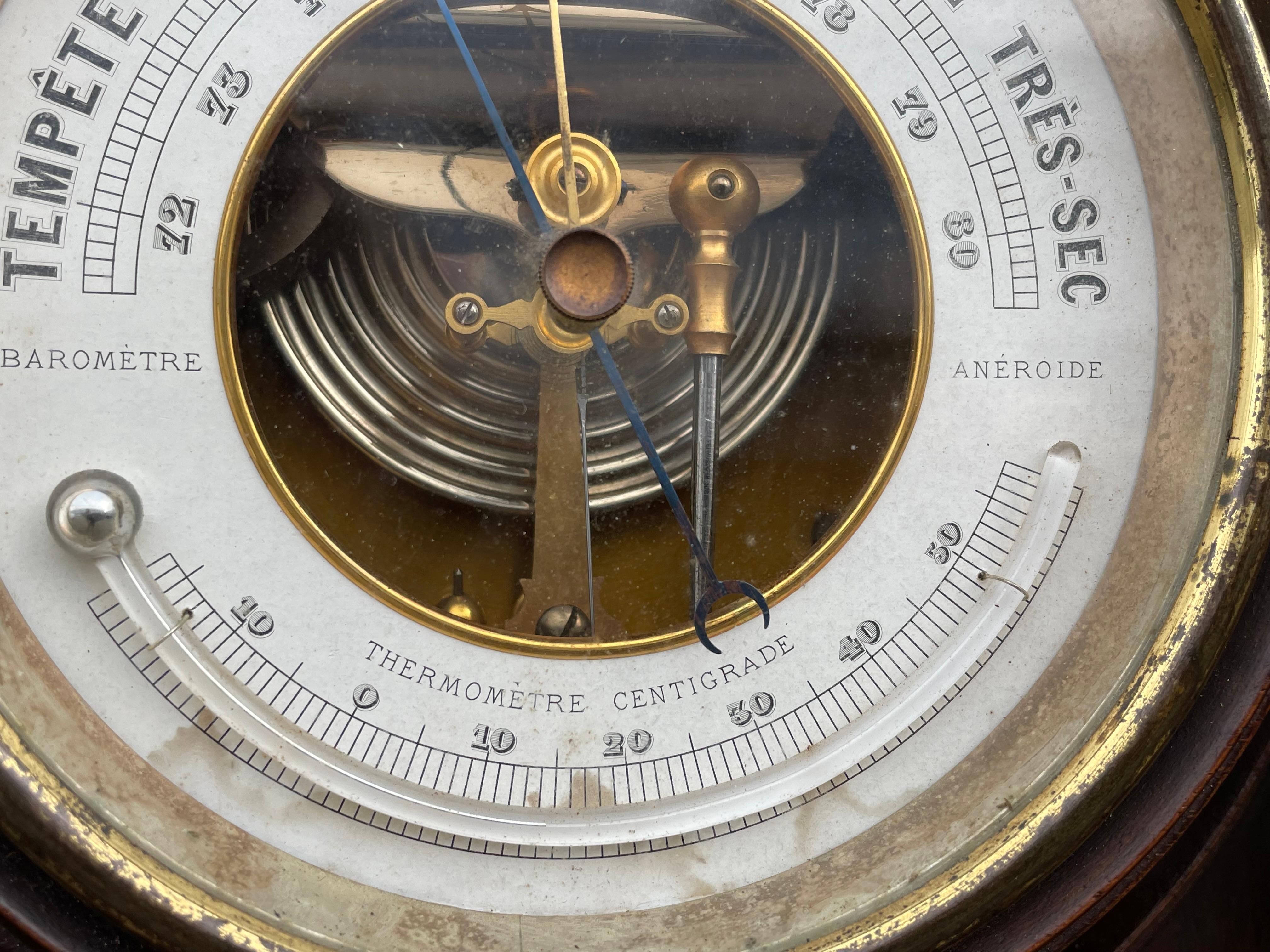 Größtes antikes & hochwertiges handgeschnitztes Barometer & Thermometer der Gotik-Revival-Zeit im Angebot 8