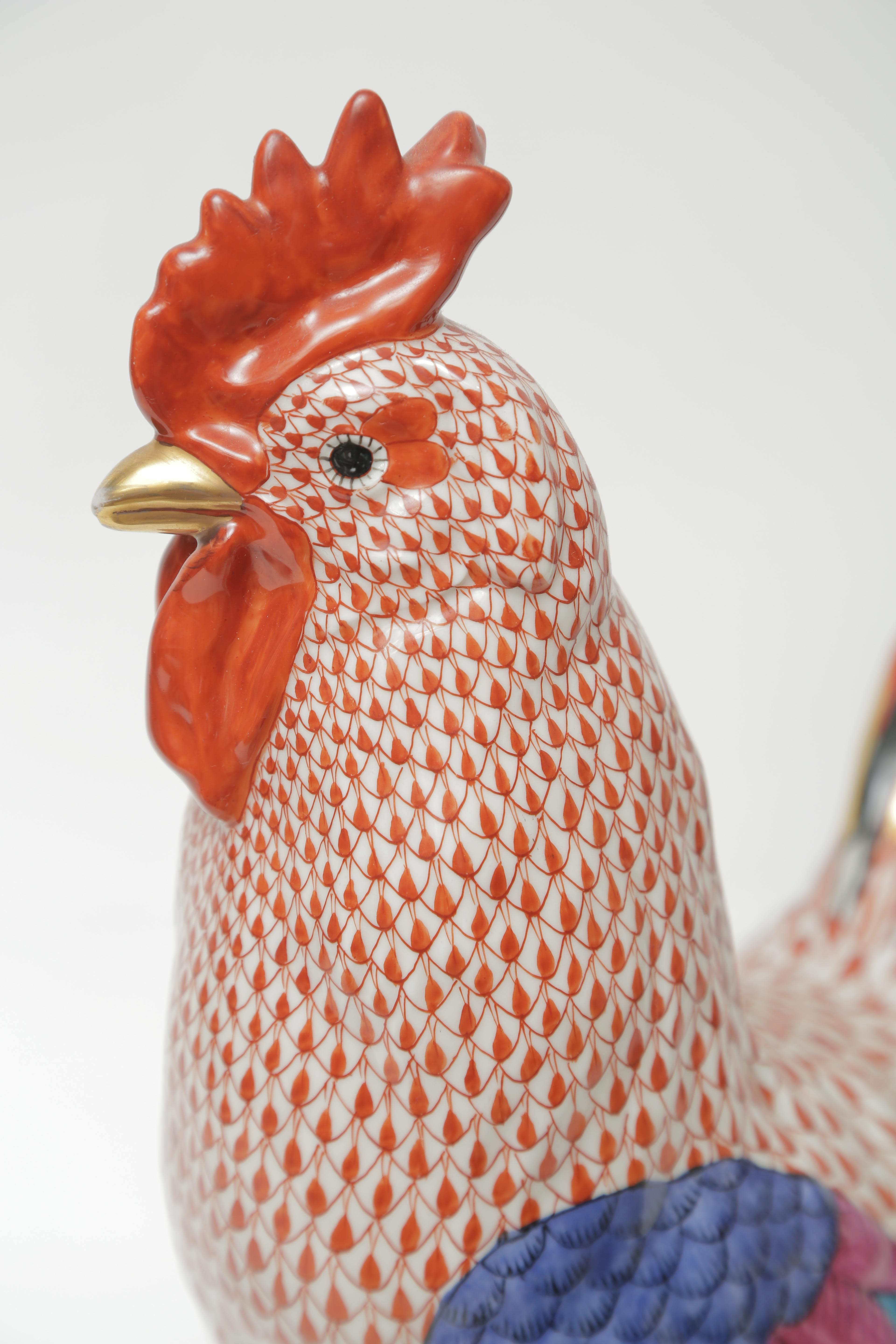 large porcelain rooster