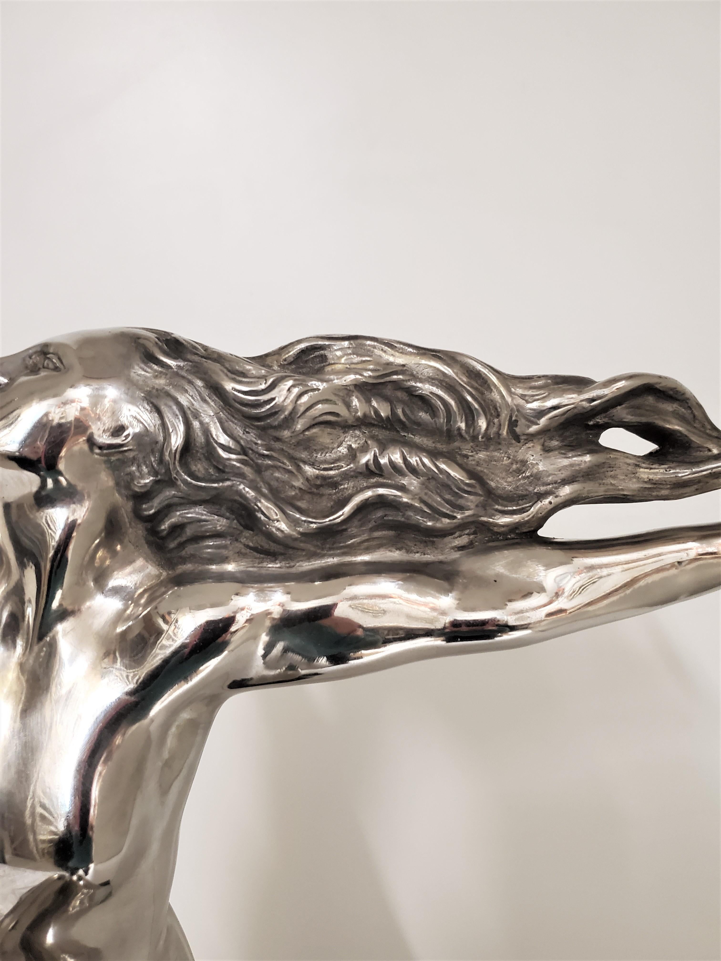 Original-Art-Déco-Skulptur Gennarelli aus vernickelter Bronze in höchster Größe, Gennarelli im Zustand „Gut“ im Angebot in New York City, NY