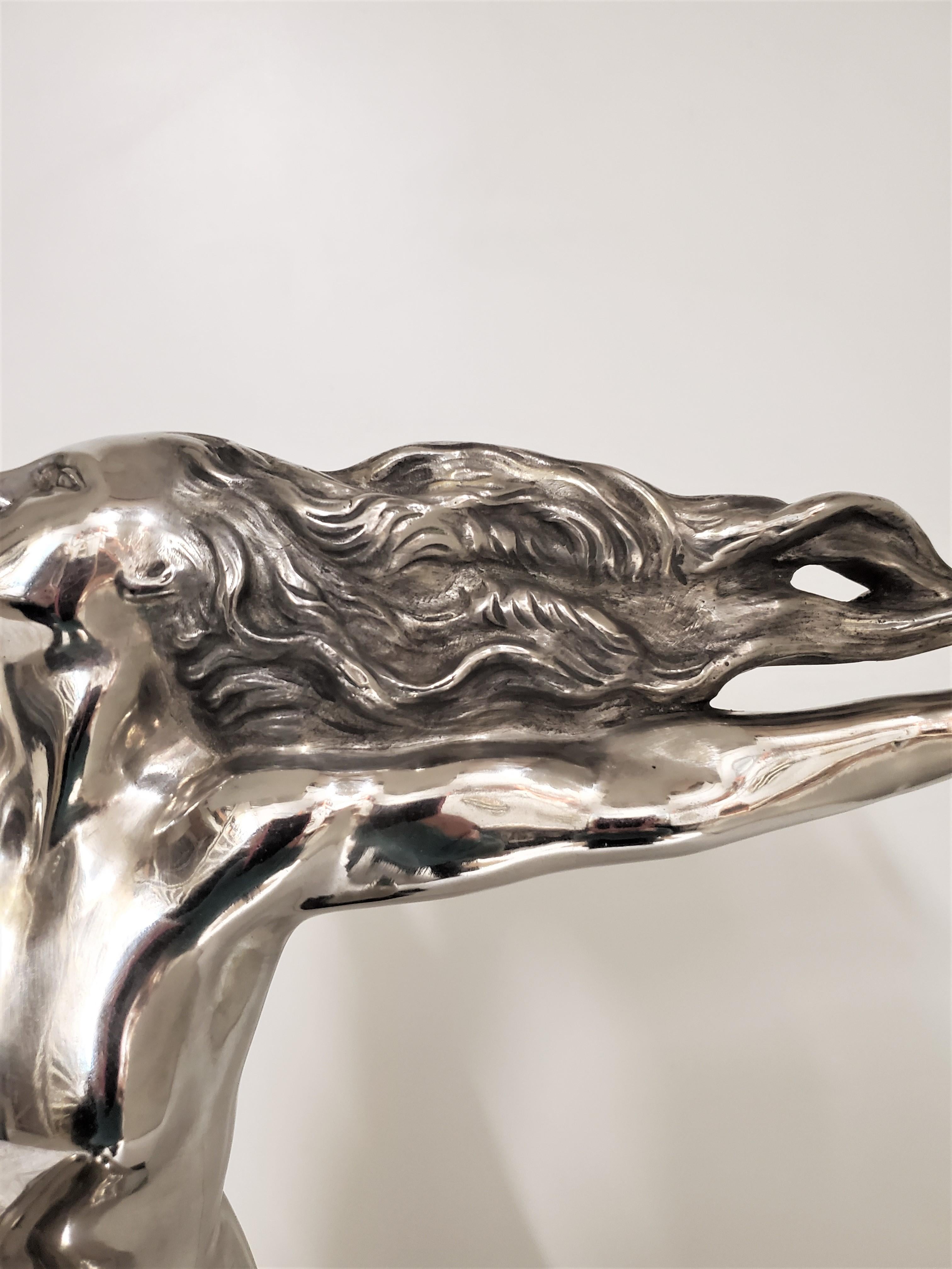 Escultura de Bronce Niquelado Art Decó Original Gennarelli de Mayor Tamaño Realizada siglo XX en venta
