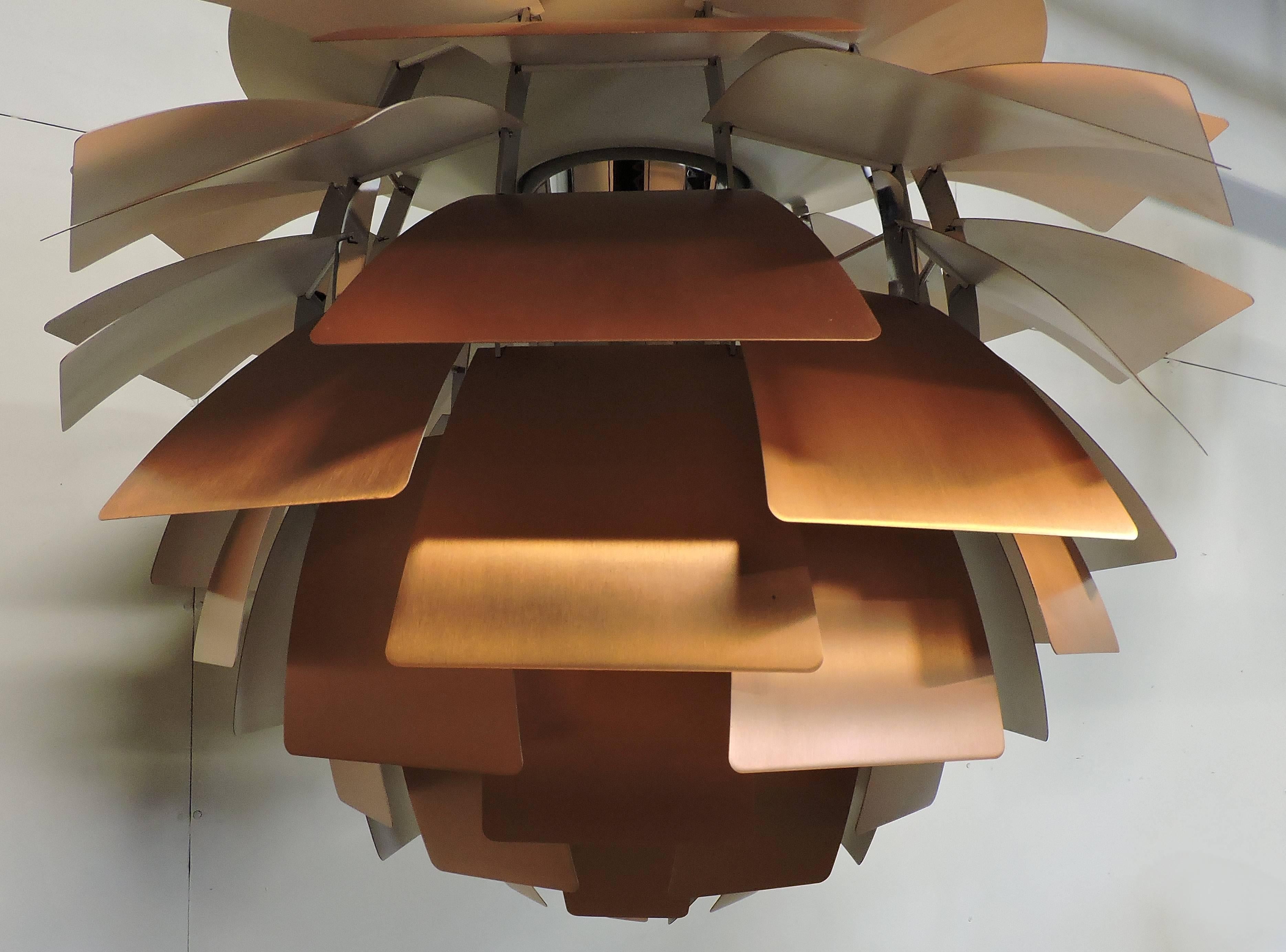 Largest Size PH Artichoke Poul Henningsen Pendant Lamp Light, Danish Modern In Good Condition In Chesterfield, NJ