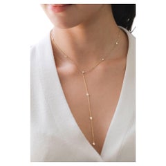 Lariat Lünette Kette Halskette 1,75 Karat.