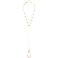  Necklace Lariat  Snake Chain Minimal Long  Liquid 18K Gold-Plated Greek Jewelry