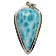 Larimar Pendant in 925 Sterling Silver