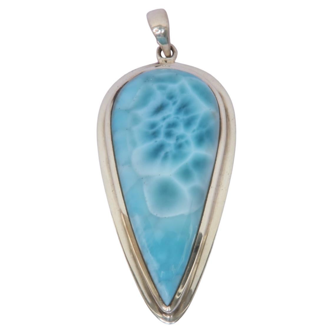 thumbnail image 2 of Larimar Cross Necklace In Gold Plated 925 Sterling Silver - George Art Jewels 2 of 14