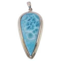 Larimar Pendant in 925 Sterling Silver