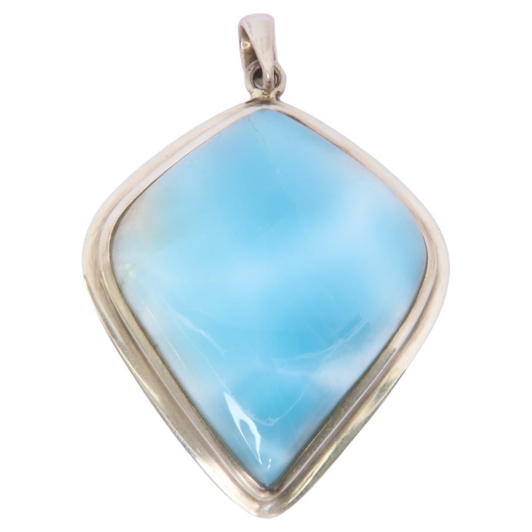 Larimar Pendant in 925 Sterling Silver