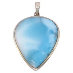 Pendentif Larimar en argent sterling 925