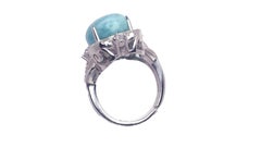 Larimar Ring White Gold Plated