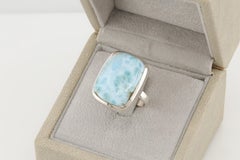 Larimar silver ring