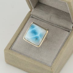 Larimar silver ring