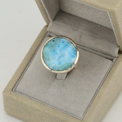 Larimar silver ring