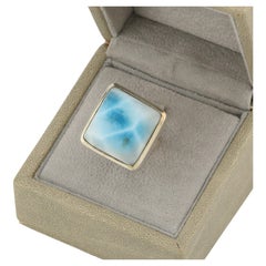 Larimar silver ring