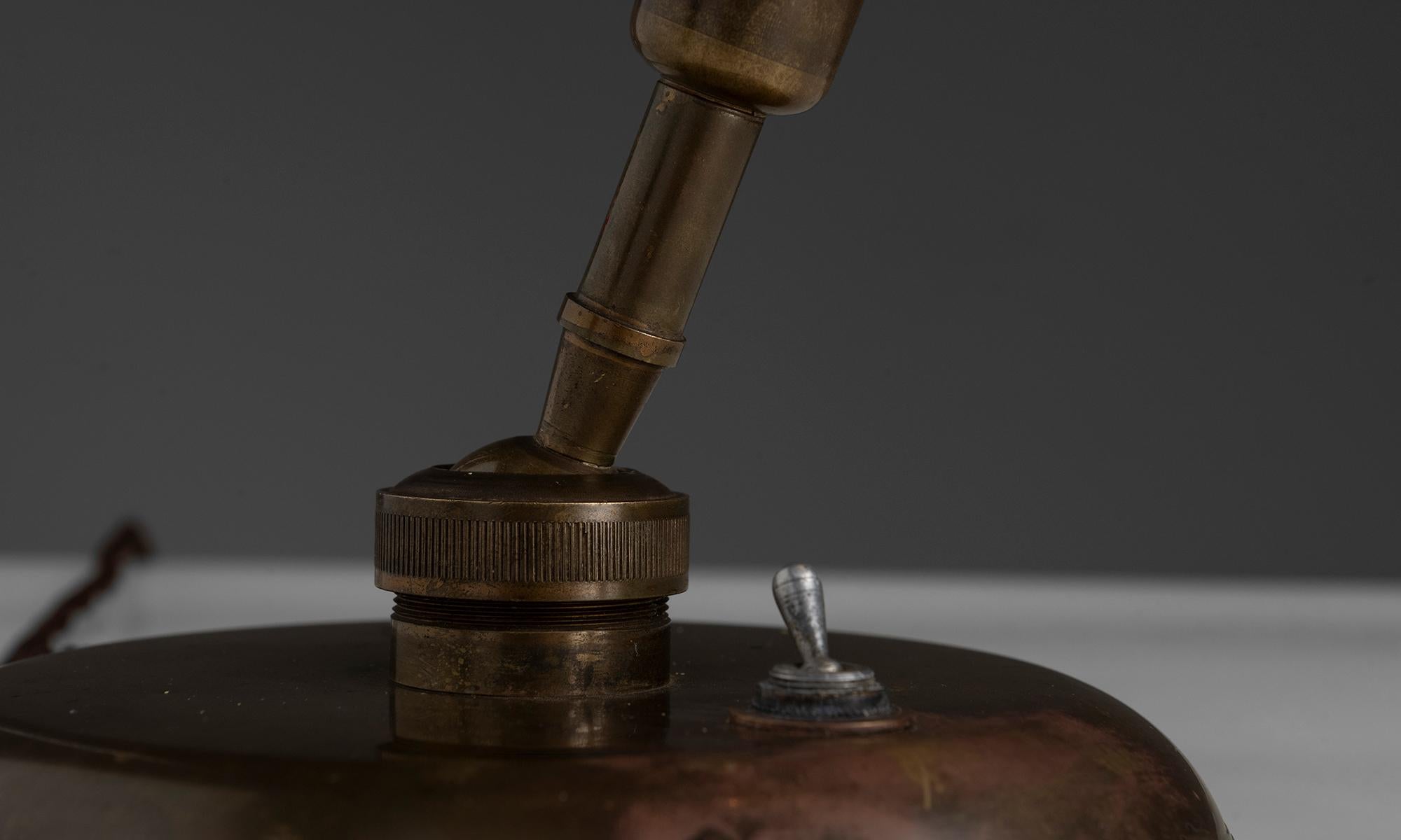 Brass Lariolux Desk Lamp, Italy circa 1940 For Sale