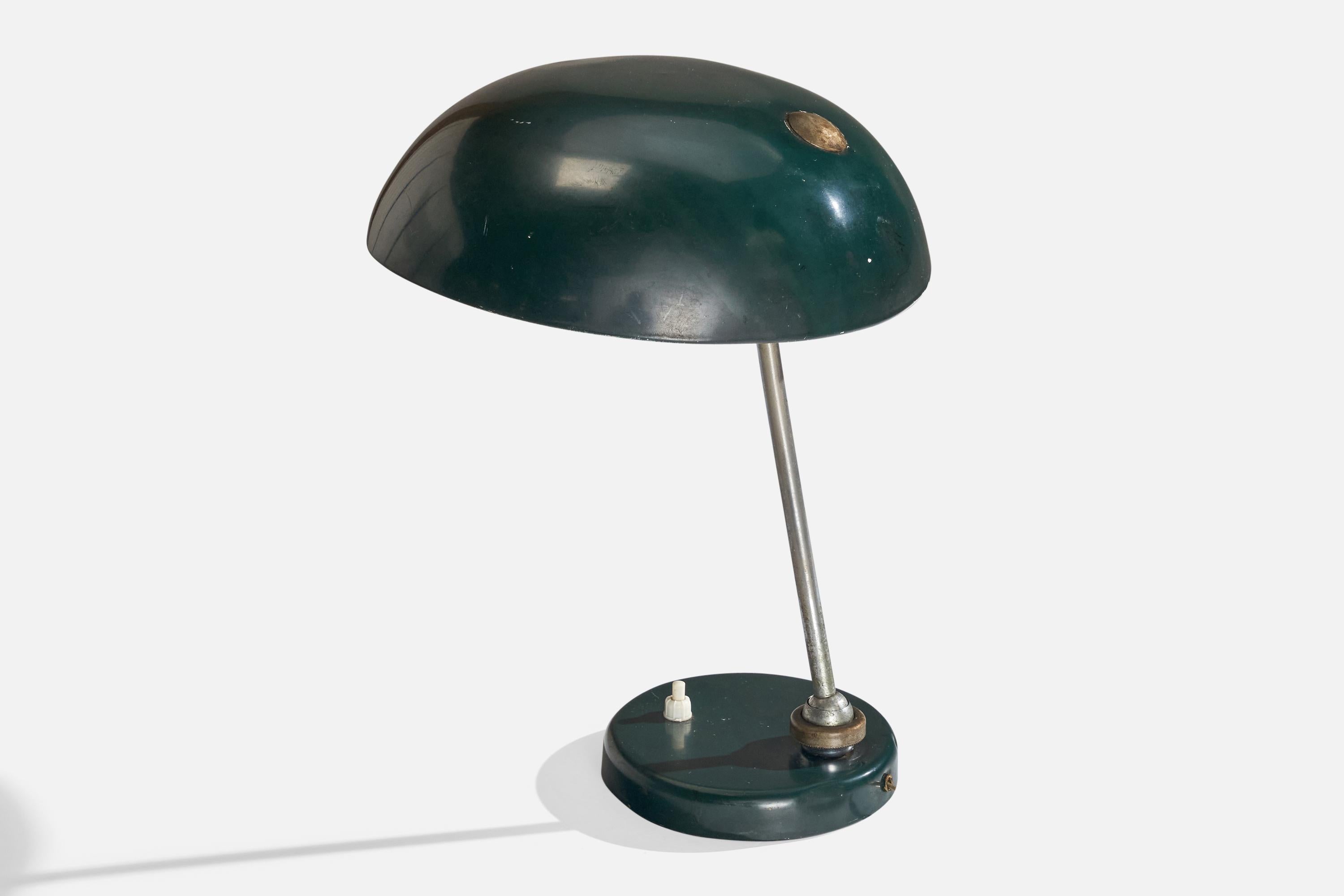 Lariolux, Lampada da tavolo, Metallo, Italia, anni '50 in vendita 1