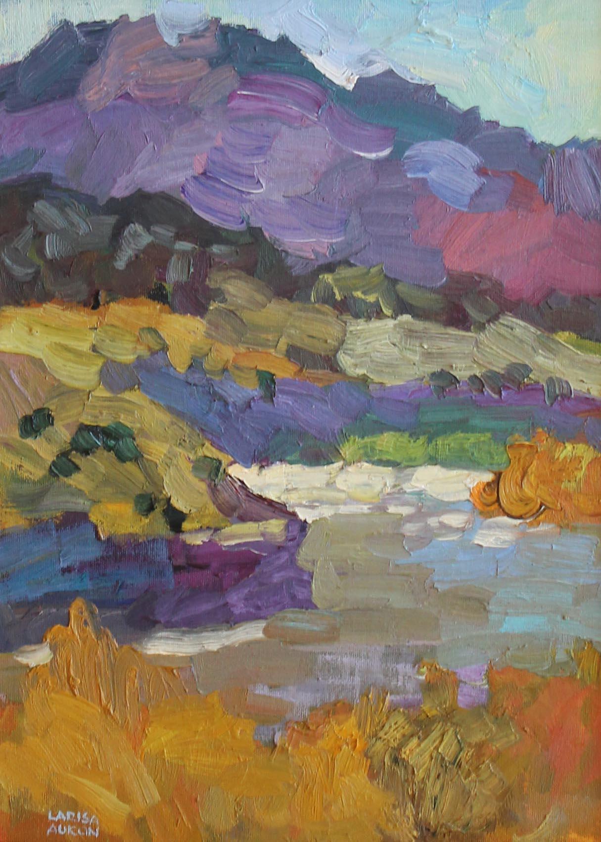 Larisa Aukon Landscape Painting - Arizona Stream