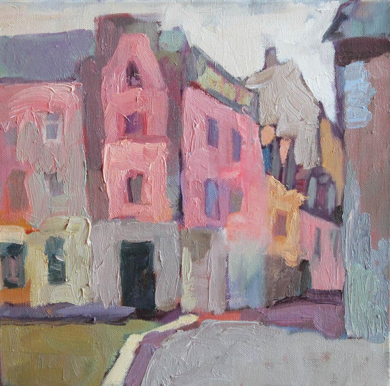 Larisa Aukon Landscape Painting - Riga Pinks
