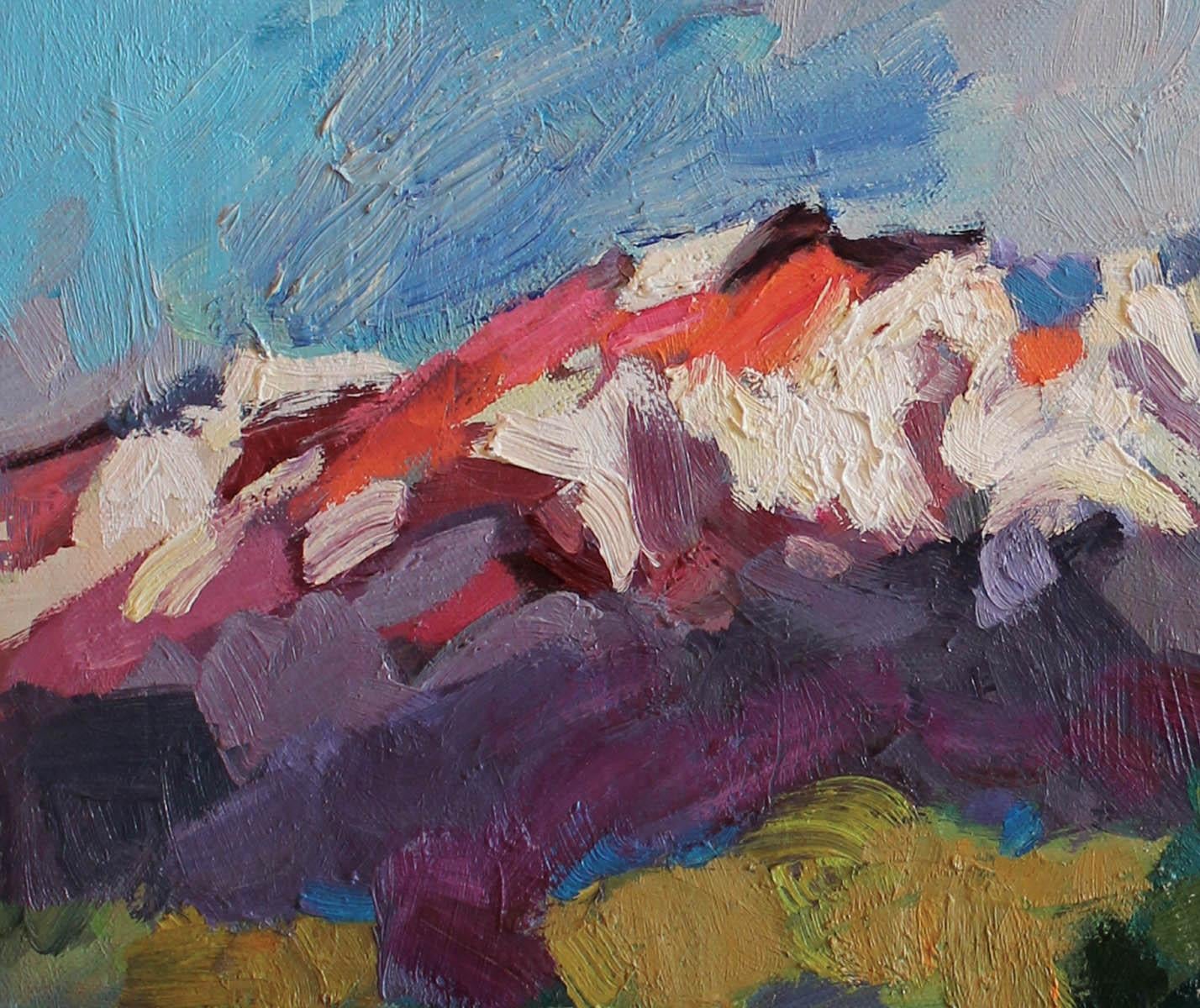 Snow on the High Peaks - Painting by Larisa Aukon