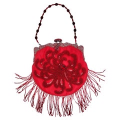 Larisa Barrera - Sac de soirée rouge orné