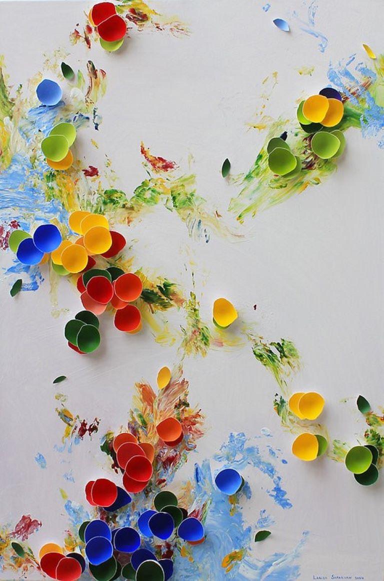 Melodies in Flight I - Mixed Media Art by Larisa Safaryan