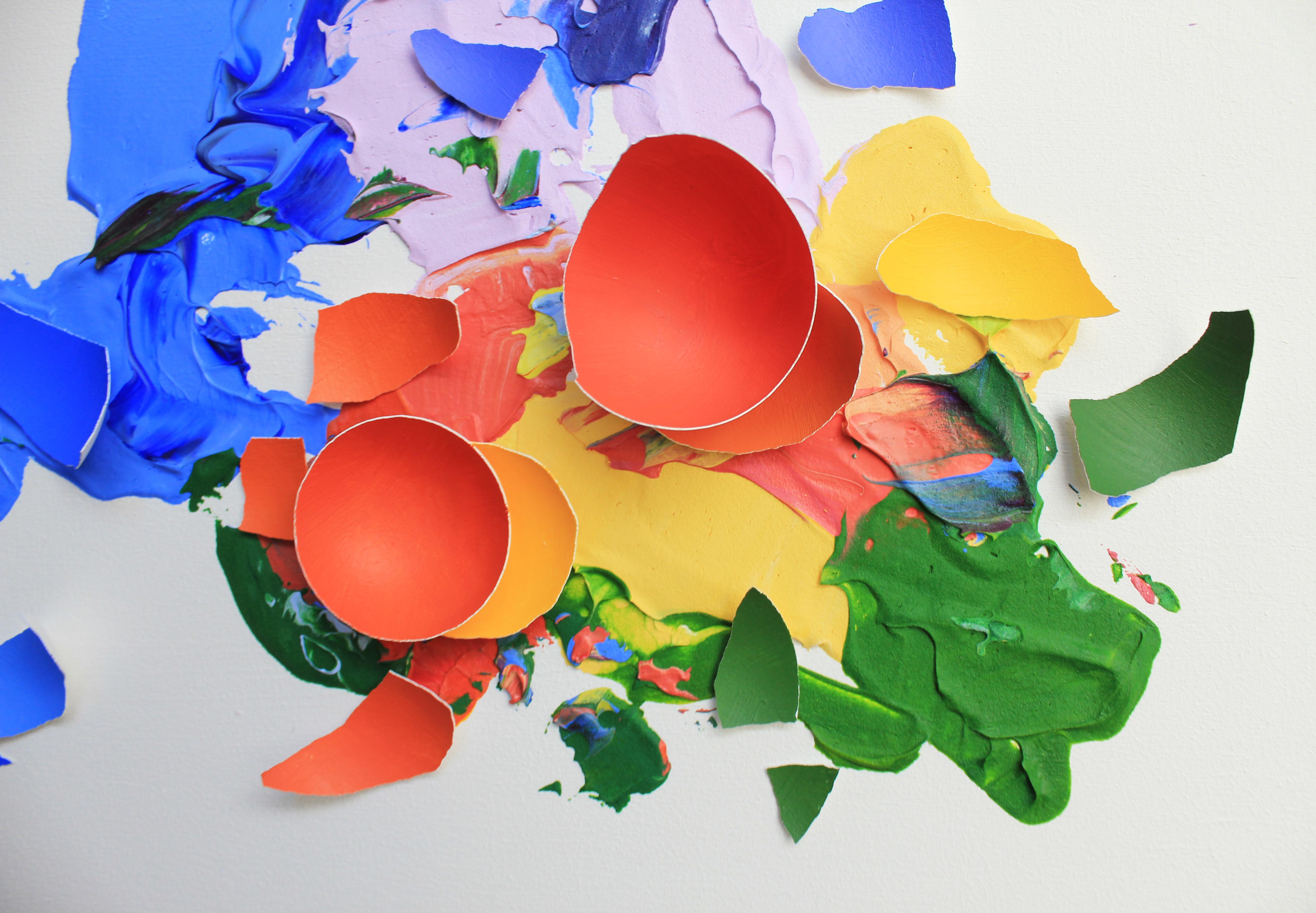 Burst of Colors II - Contemporary Mixed Media Art by Larisa Safaryan
