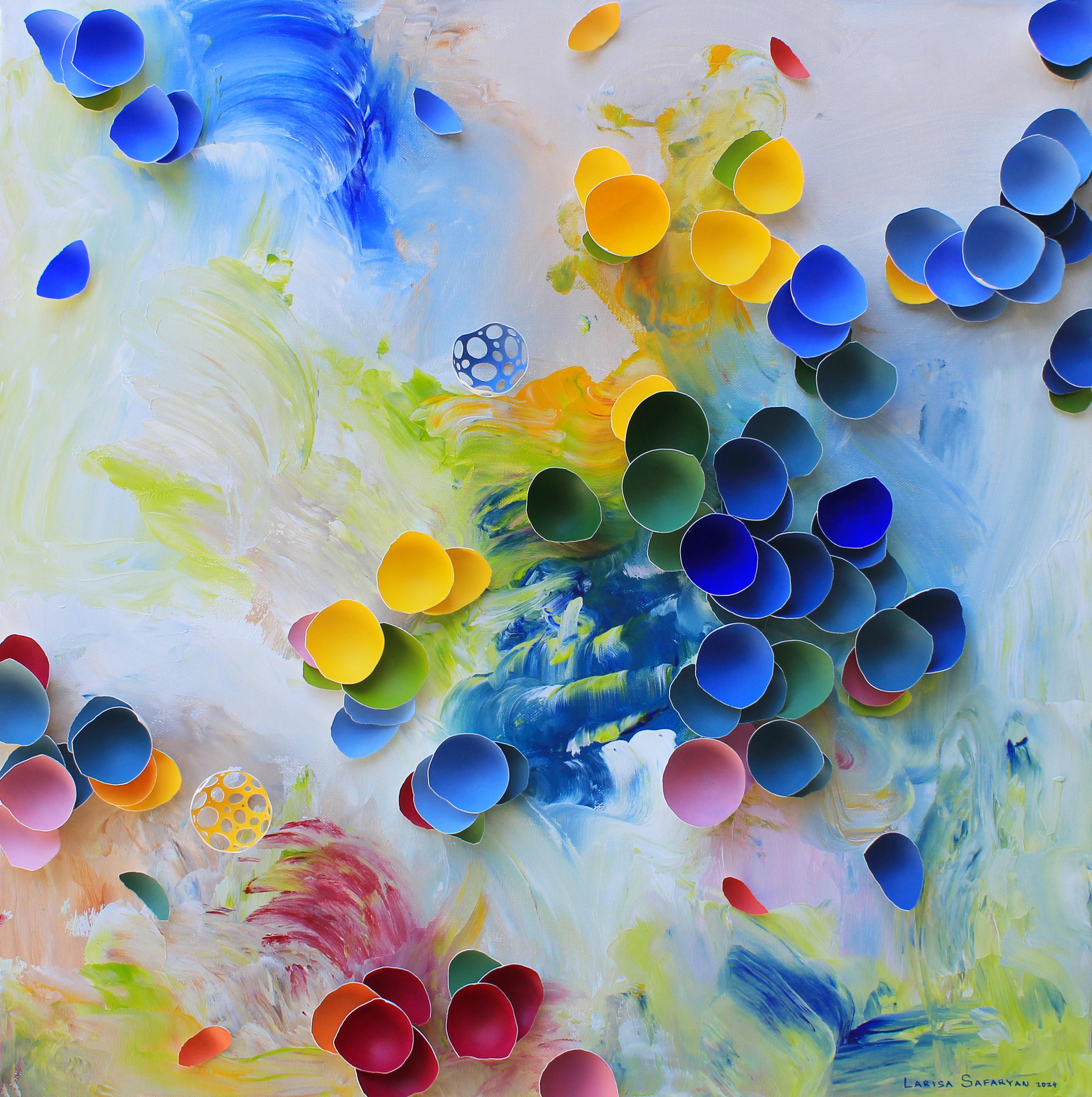 Tomber dans la sérénité - Mixed Media Art de Larisa Safaryan