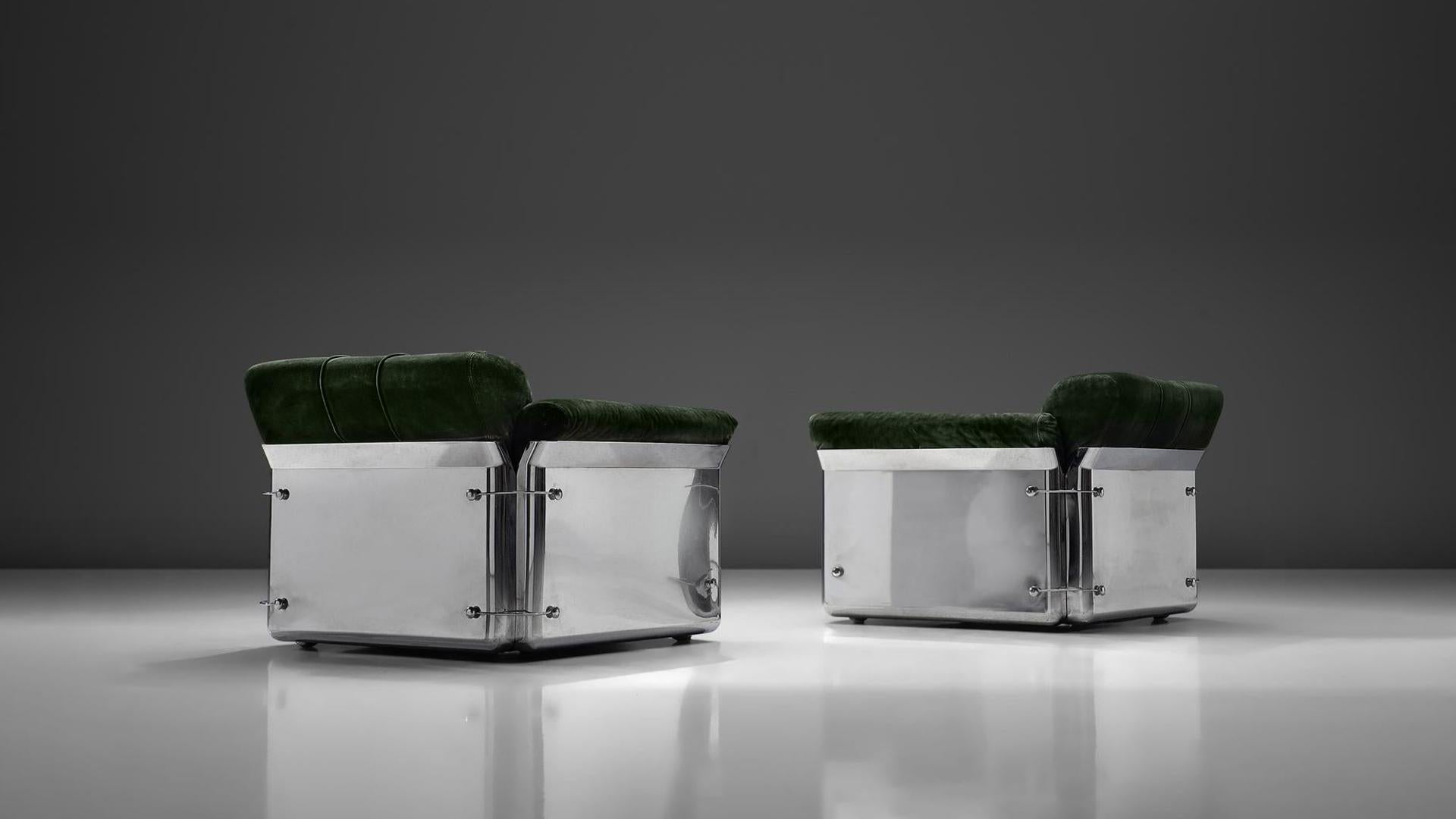 Italian Larissa lounge chairs by Vittorio Introini for Saporiti For Sale