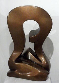 Baby, Bronzeskulptur mit Patina, Ed. 1/10