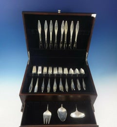 Lark by Reed & Barton Sterling Silver Flatware 8 Set 35 Pcs Mid-Century Modern