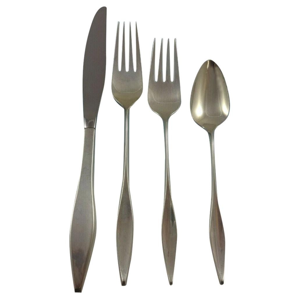 Lark by Reed & Barton Sterling Silver Flatware 8 Set 35 Pcs Mid-Century Modern For Sale