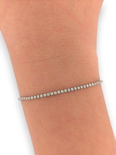 Larkin Bracciale tennis in oro bianco 14K con diamanti tondi naturali da 1,50 ctw