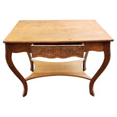 Larkin Solid Antique Oak Quatersawn Table, circa 1900s