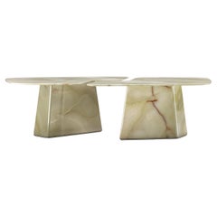 The Armando Dining Table in Green Onyx Marble
