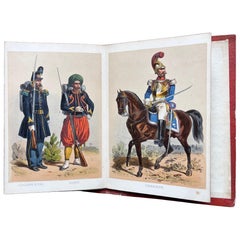 L’Armée, La Garde Impériale – Antique Concertina of 20 Military Plates, 1856