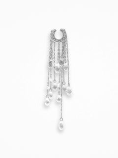 Larmes De Glace Ear Cuff in 925 Sterling Silver & Glass Crystals by O Sh