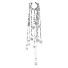 Larmes De Glace Ear Cuff in 925 Sterling Silver & Glass Crystals by O Sh