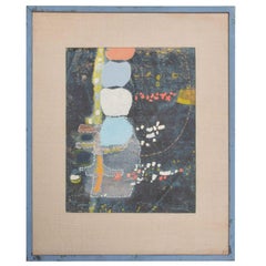 Laros Painting Dated 1966 Signed Abstract Expressionism Non Objective Modernism